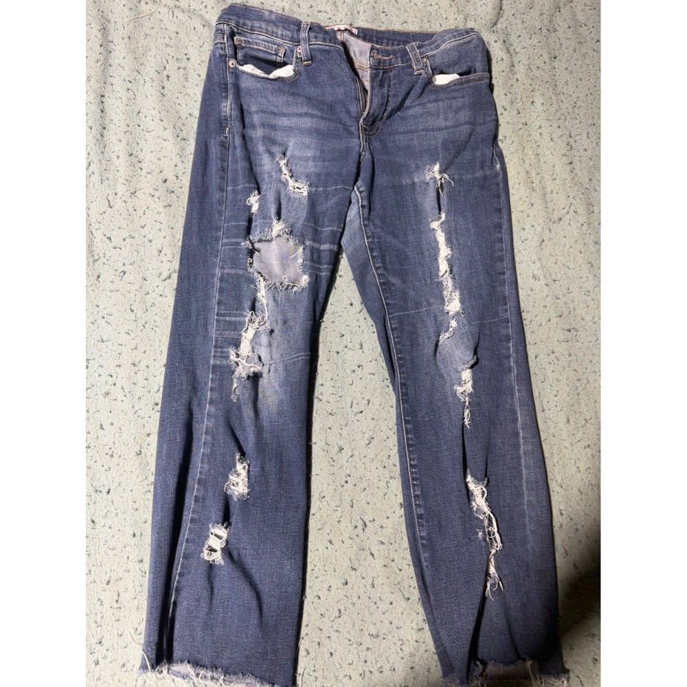 Lucky Brand Sweet Mid Rise Bootcut Jeans Women's Distressed 12/31R Y2K Denim